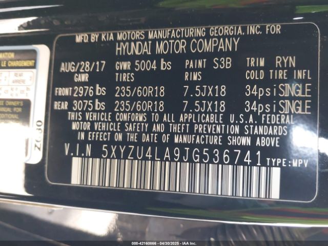 2018 HYUNDAI SANTA FE SPORT 5XYZU4LA9JG536741 Photo 8