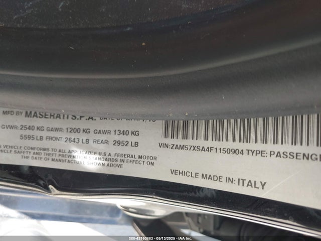 ZAM57XSA4F1150904 Maserati Ghibli