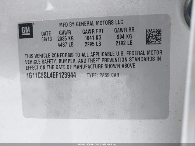 1G11C5SL4EF123944 Chevrolet MALIBU 1LT