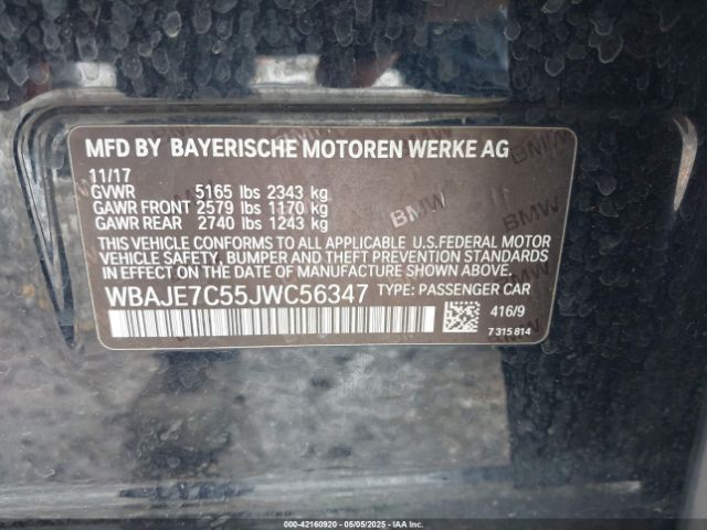 2018 BMW 540I WBAJE7C55JWC56347 Photo 8