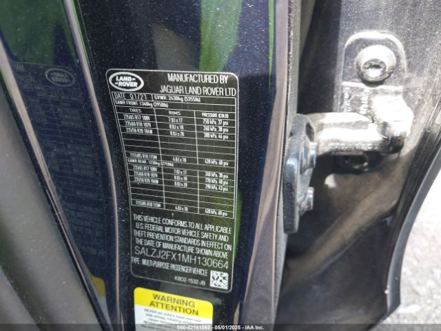 2021 LAND ROVER RANGE ROVER EVOQUE SALZJ2FX1MH130664 Photo 8