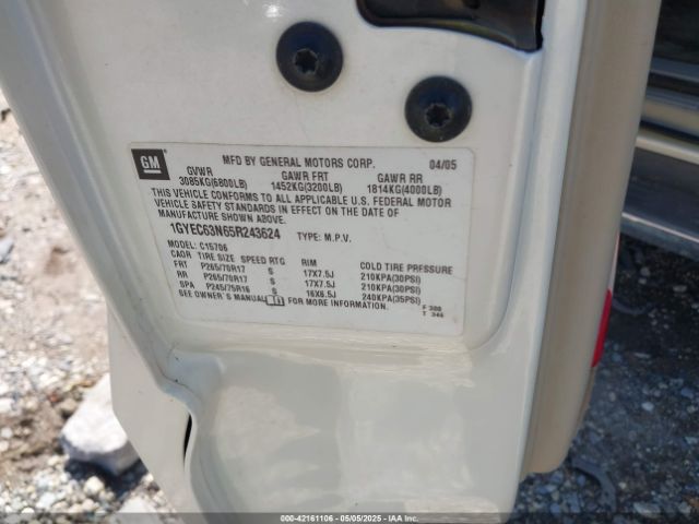 2005 CADILLAC ESCALADE 1GYEC63N65R243624 Photo 8
