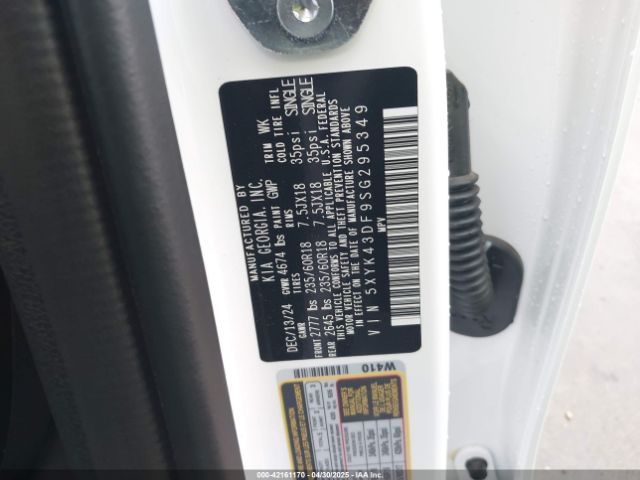 5XYK43DF9SG295349 KIA Sportage Sx