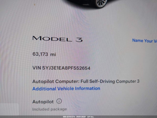 2023 TESLA MODEL 3 5YJ3E1EA8PF552654 Photo 6