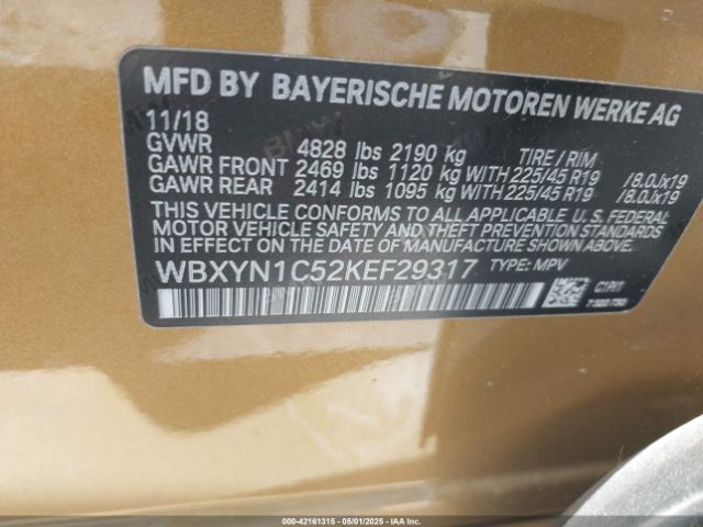 2019 BMW X2 WBXYN1C52KEF29317 Photo 8