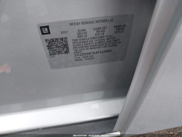 1G1ZD5ST9JF112660 Chevrolet MALIBU LT