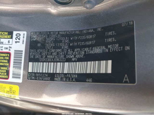 2018 TOYOTA SIENNA 5TDYZ3DC4JS963223 Photo 8