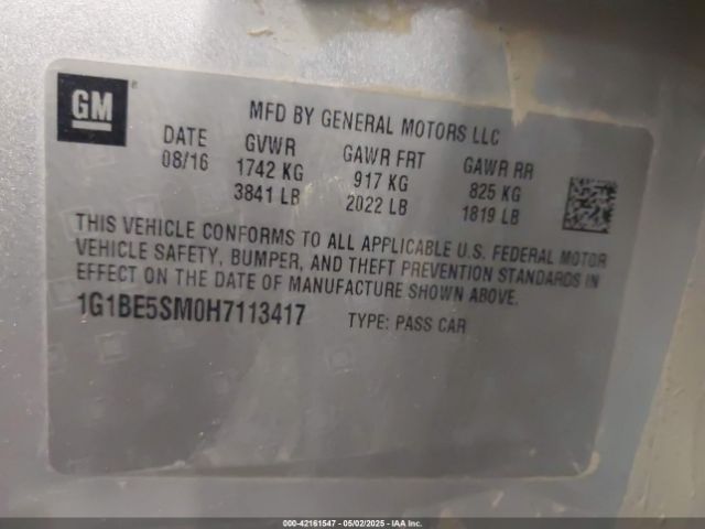 2017 CHEVROLET CRUZE 1G1BE5SM0H7113417 Photo 8
