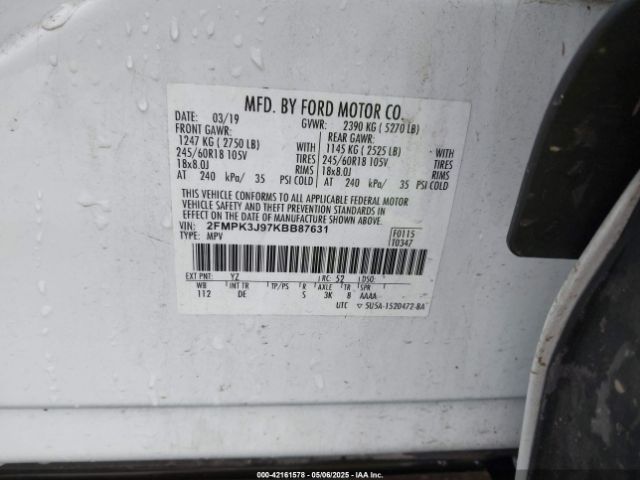 2019 FORD EDGE 2FMPK3J97KBB87631 Photo 8