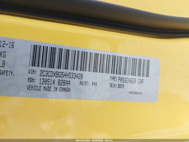 2C3CDXBG5HH533428 Dodge Charger