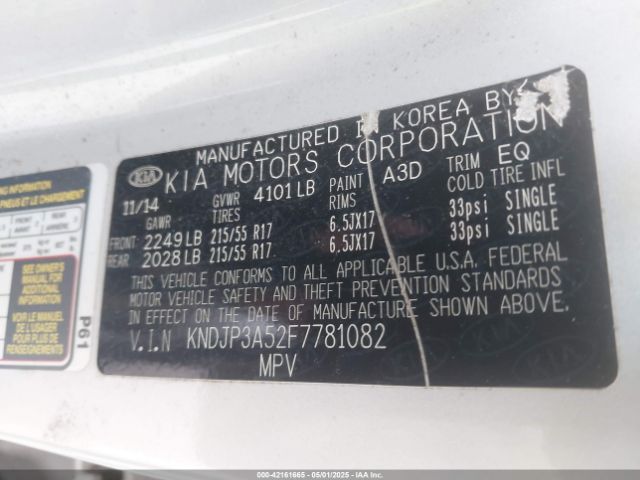 KNDJP3A52F7781082 KIA SOUL +