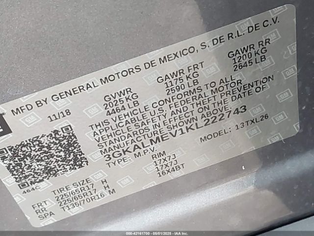 2019 GMC TERRAIN 3GKALMEV1KL222743 Photo 8