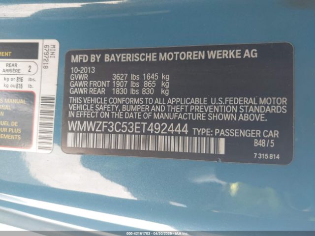 WMWZF3C53ET492444 Mini Clubman Cooper