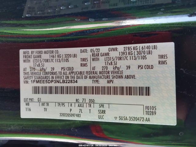 Ford Bronco Wildtrak 2022 1FMEE5DP3NLB22834 Image 9