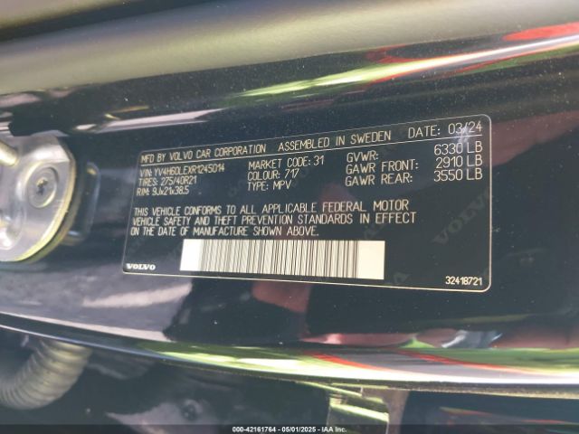 2024 VOLVO XC90 RECHARGE PLUG-IN HYBRID YV4H60LEXR1245014 Photo 8