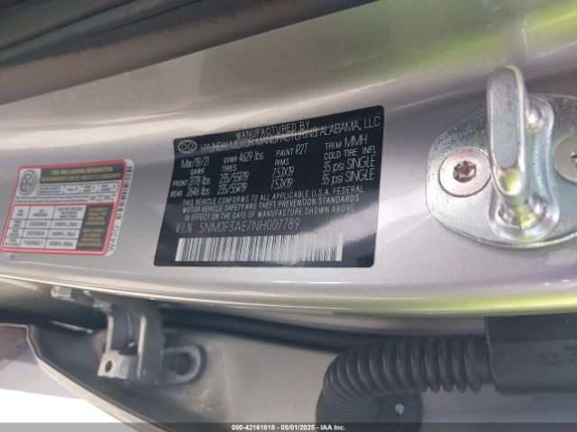 5NMJF3AE7NH007789 Hyundai TUCSON SEL