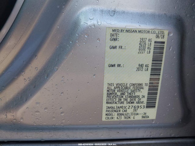 1N4AL3AP0JC276953 Nissan Altima 2.5 S