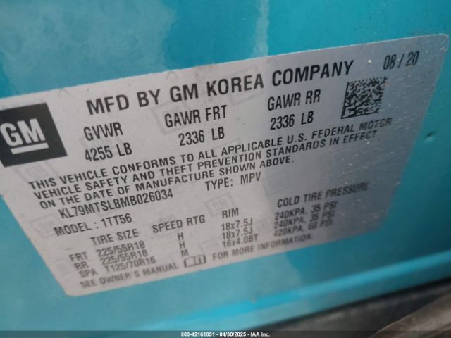 2021 CHEVROLET TRAILBLAZER KL79MTSL8MB026034 Photo 8