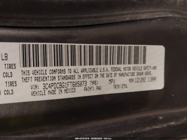 3C4PDCBG1FT605073 Dodge Journey Sxt