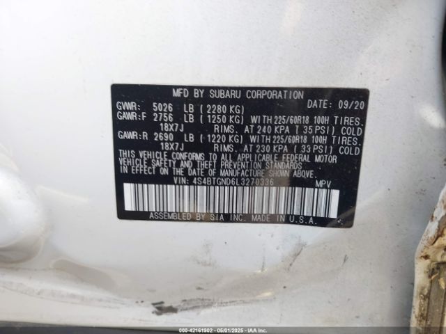 4S4BTGND6L3270336 Subaru Outback Limited Xt