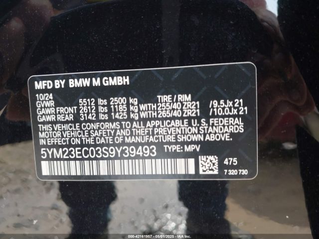 5YM23EC03S9Y39493 BMW X4 M