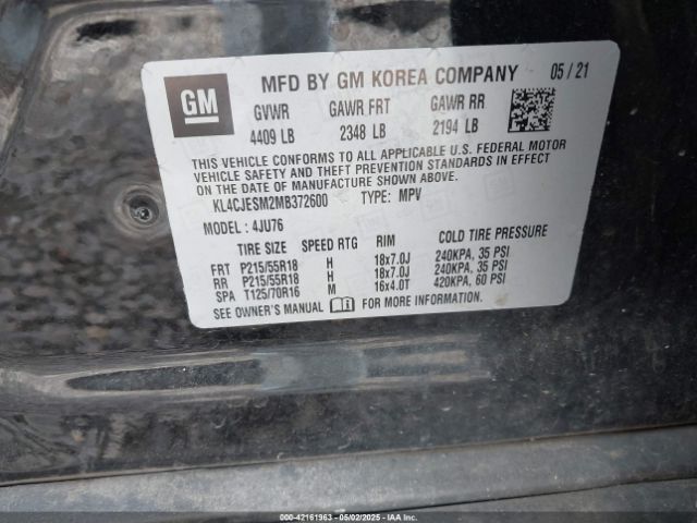 KL4CJESM2MB372600 Buick Encore Awd Preferred