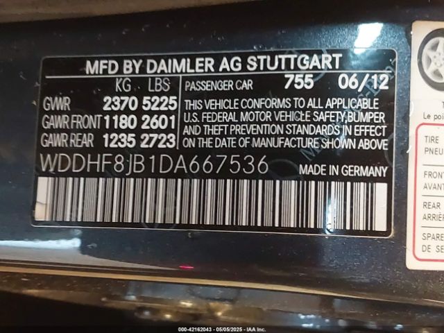 2013 MERCEDES-BENZ E 350 WDDHF8JB1DA667536 Photo 8