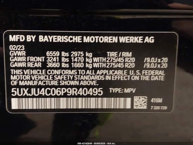 5UXJU4C06P9R40495 BMW X5 M50i