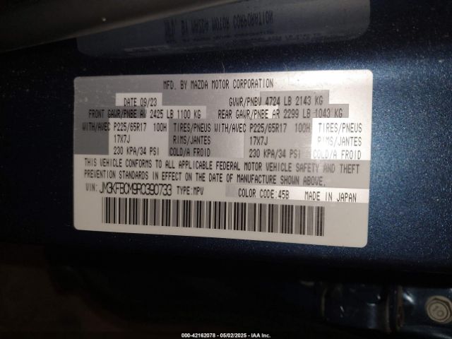 2024 MAZDA CX-5 JM3KFBCM9R0390733 Photo 8