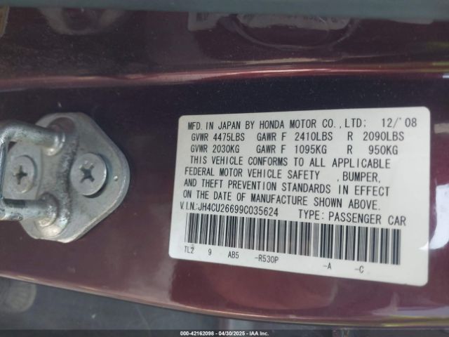 2009 ACURA TSX JH4CU26699C035624 Photo 8