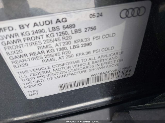 2024 AUDI Q5 SPORTBACK WA16AAFY2R2105547 Photo 8