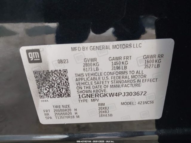 1GNERGKW4PJ303672 Chevrolet lfy