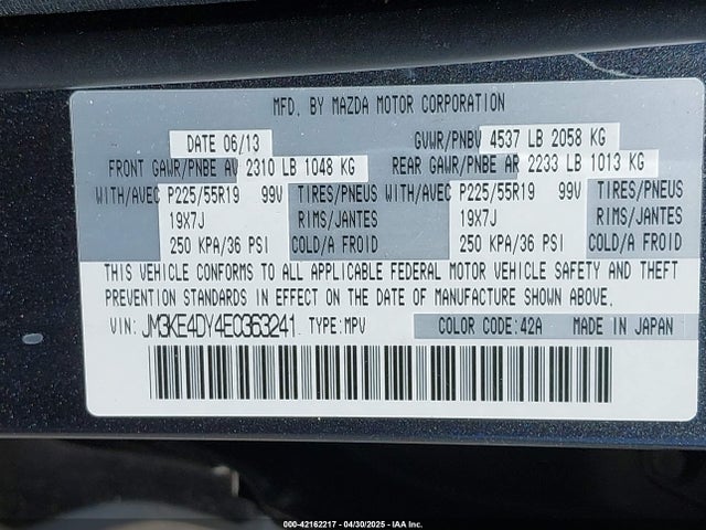 JM3KE4DY4E0363241 Mazda Cx-5 Grand Touring