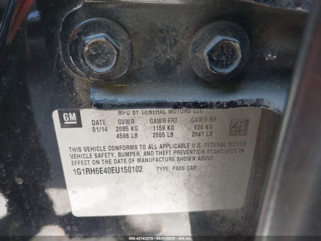 1G1RH6E40EU150102 Chevrolet Volt