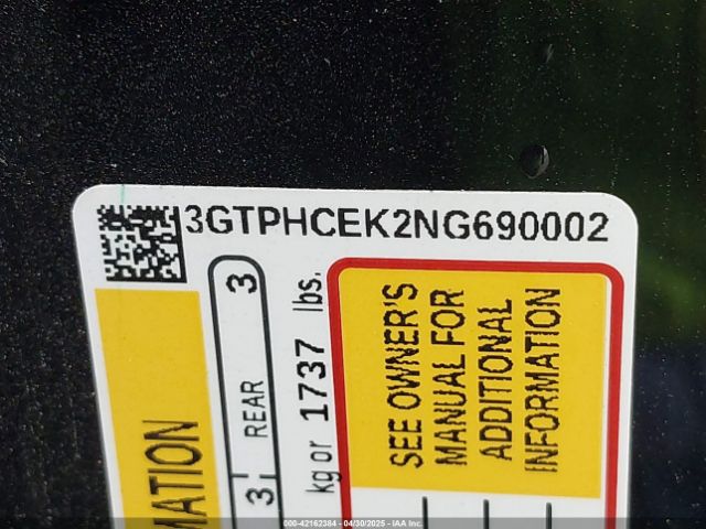 3GTPHCEK2NG690002 GMC Sierra 1500 2wd  Short Box Elevation