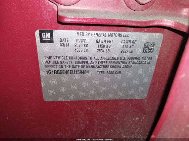 2014 CHEVROLET VOLT 1G1RB6E46EU159484 Photo 8