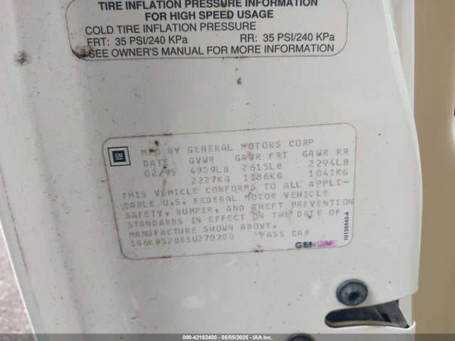 1995 CADILLAC DEVILLE 1G6KD52B8SU270200 Photo 8