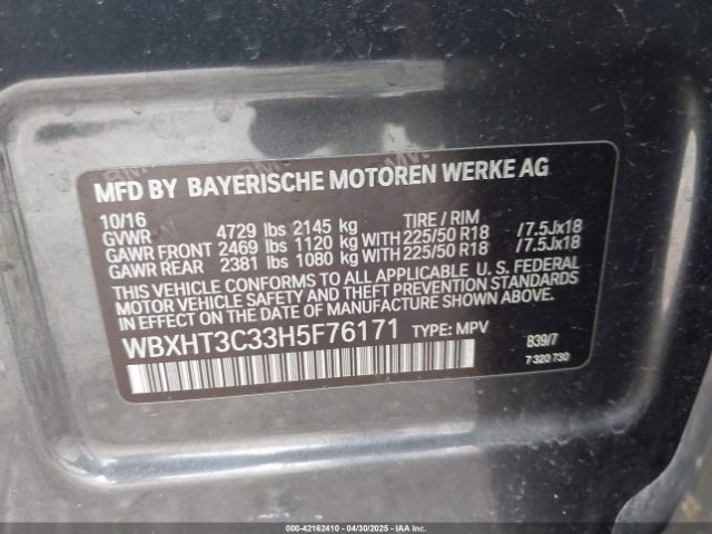 2017 BMW X1 WBXHT3C33H5F76171 Photo 8