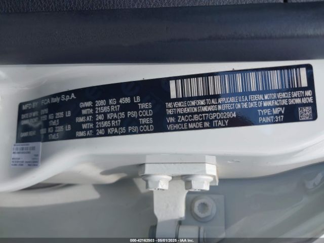 ZACCJBCT7GPD02904 Jeep Renegade Trailhawk