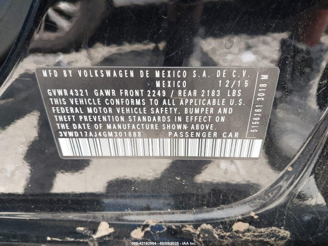 3VWD17AJ4GM301888 Volkswagen Jetta