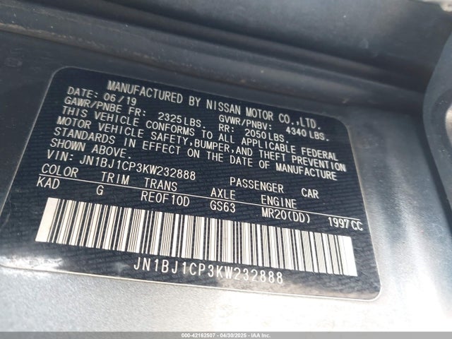 JN1BJ1CP3KW232888 Nissan Rogue Sport Sv
