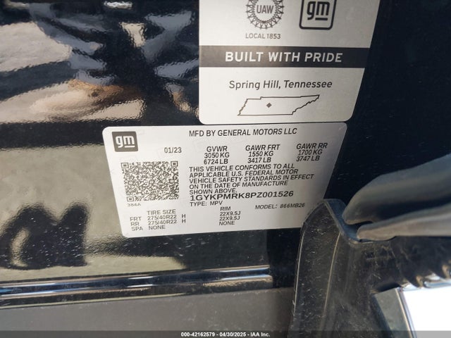 1GYKPMRK8PZ001526 Cadillac X0d + Ec6, 12-mod
