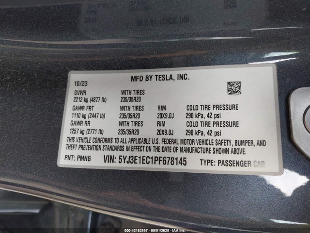 2023 TESLA MODEL 3 5YJ3E1EC1PF678145 Photo 8