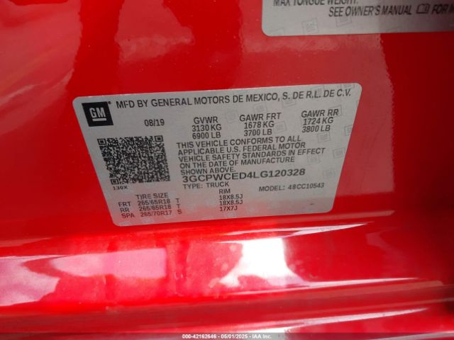 3GCPWCED4LG120328 Chevrolet l84 - di, dfm, alum, gen 5, var 2