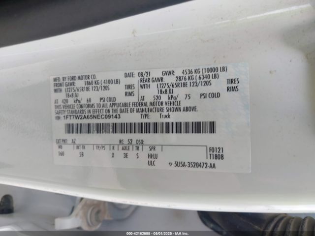 1FT7W2A65NEC09143 Ford F-250 Lariat