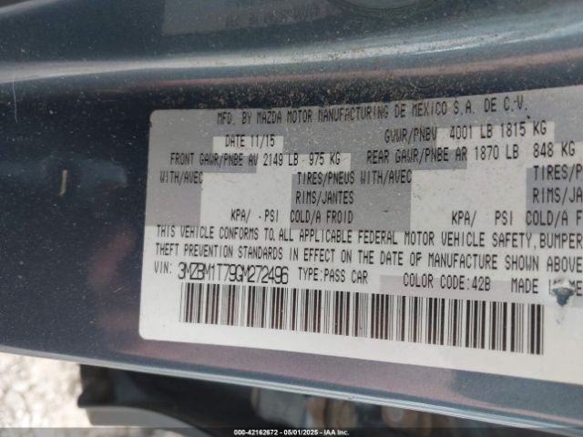 3MZBM1T79GM272496 Mazda Mazda3 I Sport