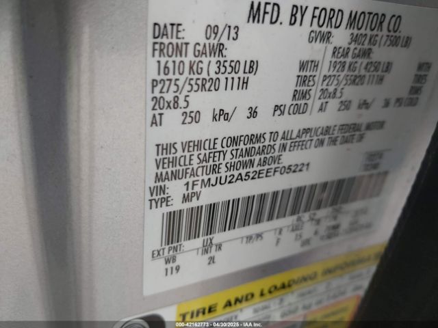1FMJU2A52EEF05221 Ford Expedition Limited