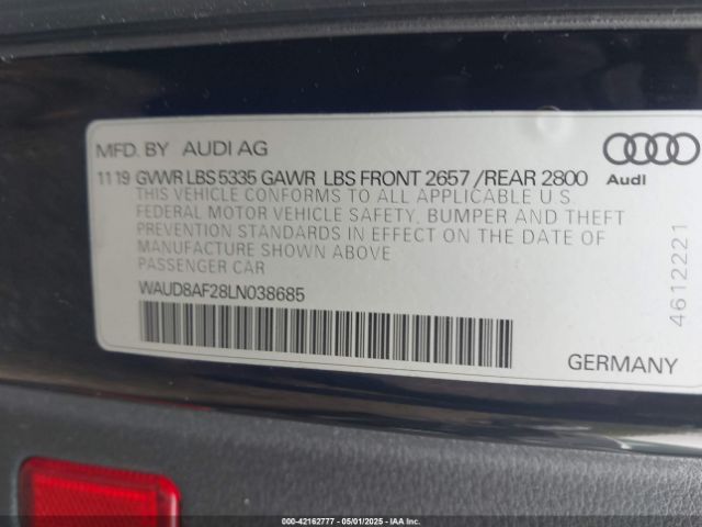 WAUD8AF28LN038685 Audi 45 tfsi (2.0t)
