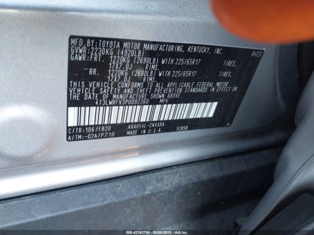 4T3LWRFV3PU092360 Toyota Rav4 Hybrid Le