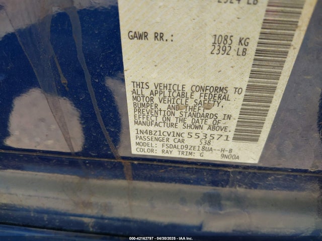1N4BZ1CV1NC553571 Nissan Leaf Sv Plus 62 Kwh